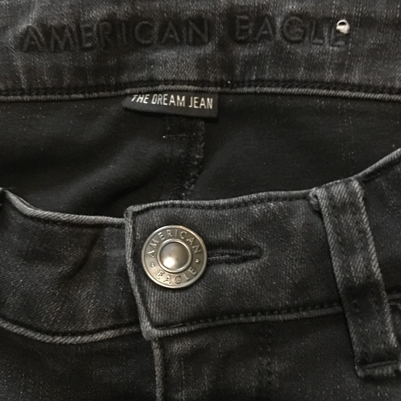 American Eagle The Dream Jean 8 x long black hi rise jegging - Picture 3 of 10